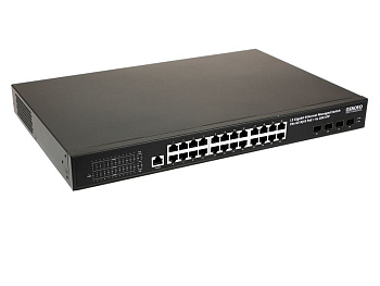 OSNOVO SW-24G4X-1L-I Коммутатор/ OSNOVO Промышленный управляемый L3 PoE коммутатор на 24xGE RJ-45 c 