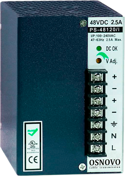 OSNOVO PS-48120/I Блок питания/ OSNOVO Промышленный блок питания. DC48V, 2,5A (120W). Диапазон входн