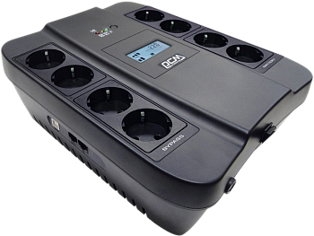 ИБП SPD-1100U LCD, линейно-интерактивный, цифровой дисплей,  1100 ВA, 605 Вт, 4 евророзетки с резерв