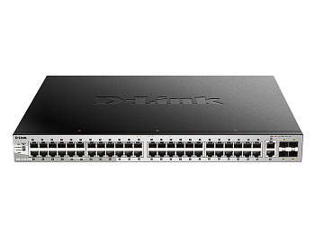 D-Link DGS-3130-54PS/A1A Коммутатор/ DGS-3130-54PS Managed L3 Stackable Switch 48x1000Base-T PoE, 2x