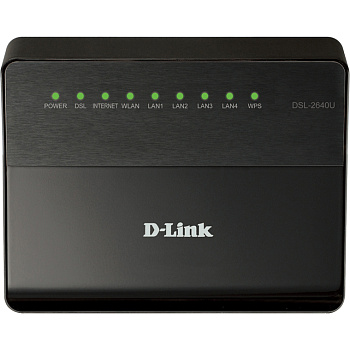 D-Link DSL-2640U/RBRT/U1A маршрутизатор/ DSL-2640U/RB,DSL-2640U/RB/U1A ADSL2+ N150 Wi-Fi Router, 4x1