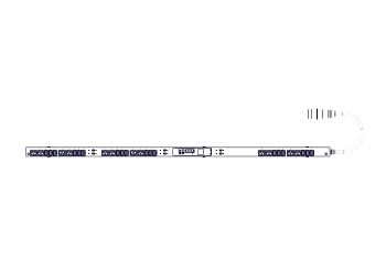 БРП Uniprom, управляемый, 0U, 400В, 3Ф, 16A, 36xC13 6xC19, 3м кабель, IEC309