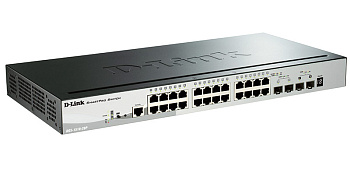D-Link DGS-1510-28P/A1A Сетевой коммутатор/ Gigabit Stackable SmartPro Switch with 24 10/100/1000Bas