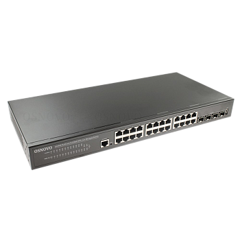 OSNOVO SW-24G4X-L2 Коммутатор/ OSNOVO Управляемый L2+ коммутатор Gigabit Ethernet на 28 портов. Порт