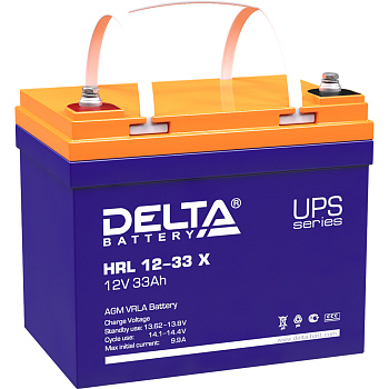 Батарея DELTA серия HRL-X, HRL 12-33 X, напряжение 12В, емкость 33Ач (разряд 10 часов),  макс. ток р