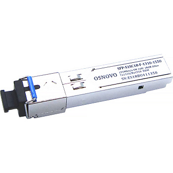 OSNOVO SFP-S1SC18-F-1310-1550 Трансивер/ OSNOVO Оптический SFP Модуль, одно волокно SM, до 155 мбит/