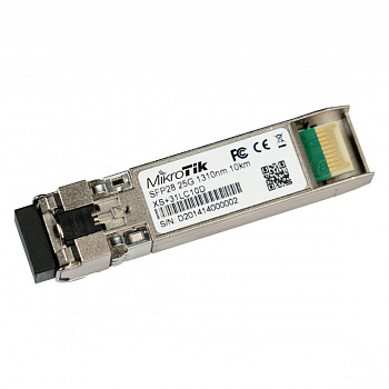 Mikrotik XS+31LC10D Трансивер/ XS+31LC10D A combined 1.25G SFP, 10G SFP+ and 25G SFP28 module