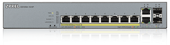 ZYXEL GS1350-12HP-EU0101F Коммутатор/ ZYXEL GS1350-12HP L2 PoE + switch for IP cameras, 10xGE (8xPoE
