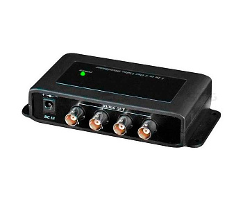 SC&T CD104HD Распределитель/ SC&T Усилитель-разветвитель видеосигнала HDCVI/HDTVI/AHD (1вх./4вых.), 