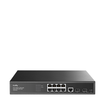 Cudy GS2008S2 Коммутатор/ 8-Port Layer 2 Managed Gigabit Switch with 2 Gigabit SFP Slots
