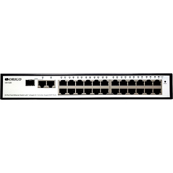 Origo OS1326/A1A Коммутатор/ Smart Managed Switch 24x100Base-TX, 1x1000Base-T, 1xCombo 1000Base-T/SF