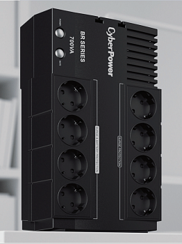 ИБП CyberPower BR700E, Line-Interactive, 700VA/420W,  8 (4+4) Schuko розеток, USB./ UPS CyberPower B