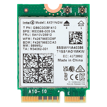 Intel Corporation AX211.NGWG.NV Плата сетевого контроллера/ Intel Wi-Fi 6E AX211 (Gig+), 2230, 2x2 A
