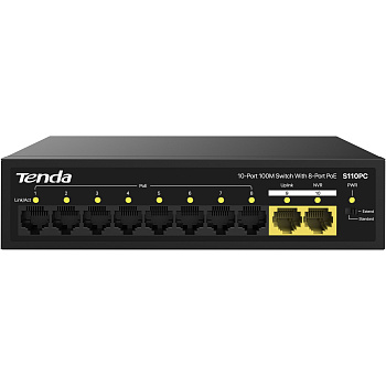 Tenda S110PC Коммутатор/ Tenda S110PC 10-Port 100M Lite PoE Switch with 8-Port PoE