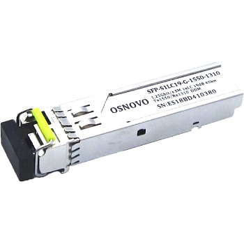 OSNOVO SFP-S1LC19-G-1550-1310 Трансивер/ OSNOVO Оптический SFP Модуль GE, одно волокно SM, до 1,25 Г