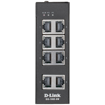 D-Link DIS-100E-8W/A1A Коммутатор/ DIS-100E-8W Unmanaged Industrial Switch 8x100Base-TX, Surge 2KV, 