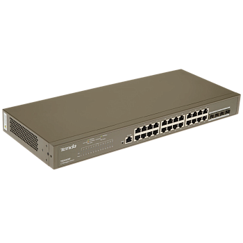 Tenda TEG3328F Коммутатор/ Tenda TEG3328F Коммутатор управляемый, 24x1 Гбит/с, SFP 4x1 Гбит/с, устан