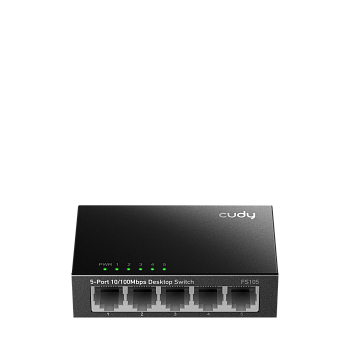 Cudy FS105 Коммутатор/ 5-Port 10/100 Mbps Desktop Switch, 5 10/100M RJ45 Ports, Loop Detection, Meta