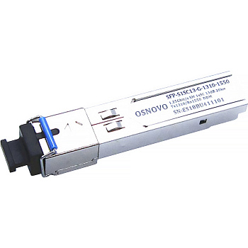 OSNOVO SFP-S1SC13-G-1310-1550 Трансивер/ OSNOVO Оптический SFP Модуль GE, одно волокно SM, до 1,25 Г