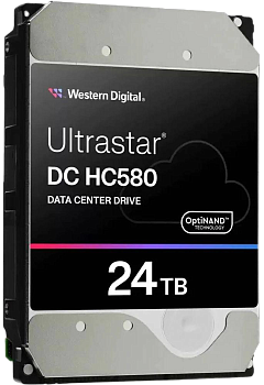 Жесткий диск/ HDD WD SATA Server 24Tb Ultrastar DC HC580 7200 6Gb/s 512MB 1 year warranty (replaceme