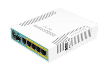 Mikrotik RB960PGS Маршрутизатор/ hEX PoE 5x Gigabit Ethernet with PoE output for four ports, SFP, US