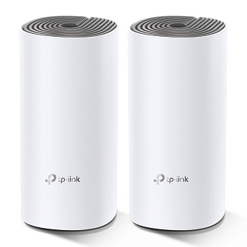 TP-Link Deco E4(2-pack) Точка доступа/ AC1200 Whole-Home Mesh Wi-Fi System, Qualcomm CPU, 867Mbps at