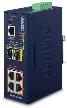 PLANET IGS-5225-4P2S коммутатор/ PLANET IGS-5225-4P2S  IP40 Industrial L2+/L4 4-Port 1000T 802.3at P