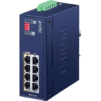 PLANET IPOE-470 Инжектор/ PLANET IPOE-470 IP30 Industrial 4-port 10/100/1000T 95W 802.3bt PoE++ Inje