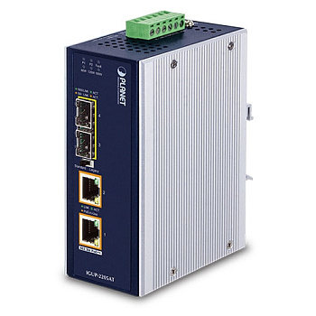 PLANET IGUP-2205AT медиа конвертер/ PLANET IGUP-2205AT Industrial 2-Port 100/1000X SFP to 2-Port 10/