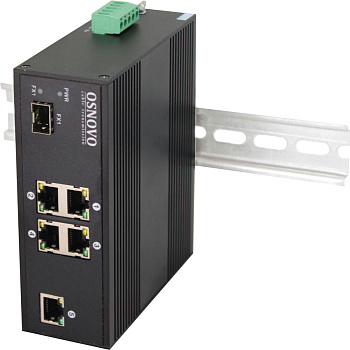 OSNOVO SW-40501/IC Коммутатор/ OSNOVO Промышленный PoE коммутатор на 6 портов, 4 *10/100Base-T с PoE