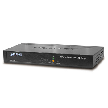 PLANET VC-234 VC-234 конвертер Ethernet в VDSL2, внешний БП/ 100/100 Mbps Ethernet (4-Port LAN) to V