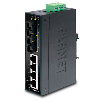PLANET ISW-501T ISW-501T коммутатор для монтажа в DIN рейку/ IP30 Slim Type 5-Port Industrial Fast E