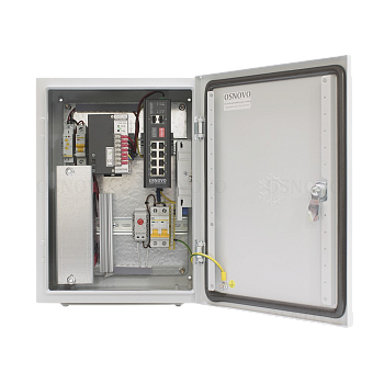 OSNOVO OS-34TB1(SW-80802/I(port 90W)) Коммутатор/ OSNOVO Уличный коммутатор на 10 портов с термостаб