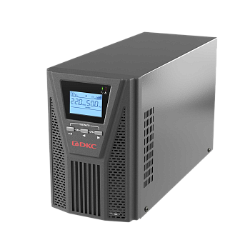 Онлайн ИБП ДКС серии Small Tower, 1000 ВА/900 Вт, 1/1, 2xSchuko, EPO, USB, RS-232, RJ45, 3x7Ач