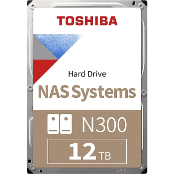 HDD Toshiba N300 NAS SATA3 3.5" 12TB 7200 512Mb 6Gb/s 1 year warranty (replacement ST12000VN0008, WD