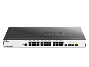 D-Link DGS-3000-28X/B1A Коммутатор/ DGS-3000-28X/B Managed L2 Switch 24x1000Base-T, 4x10GBase-X SFP+