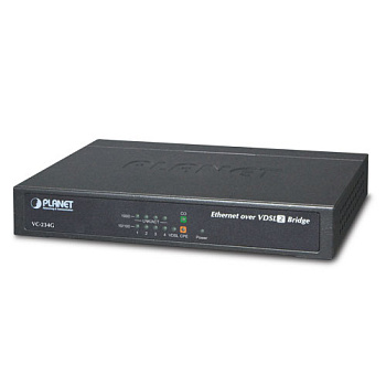 PLANET VC-234G VC-234G конвертер Ethernet в VDSL2, внешний БП/ 4-Port 10/100/1000T Ethernet to VDSL2