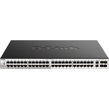 D-Link DGS-3130-54PS/B1A Коммутатор/ DGS-3130-54PS Managed L3 Stackable Switch 48x1000Base-T PoE, 2x