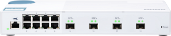 QNAP QSW-M408S Коммутатор/ QNAP QSW-M408S 10 Gbps managed switch with 4 SFP + ports, 8 1 Gbps RJ-45 