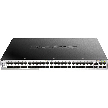 D-Link DGS-3130-54S/B1A Коммутатор/ DGS-3130-54S Managed L3 Stackable Switch 48x1000Base-X SFP, 2x10