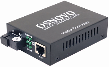 OSNOVO OMC-1000-11S5a Медиаконвертер/ OSNOVO Гигабитный медиаконвертер, по одному волокну SM до 20 к