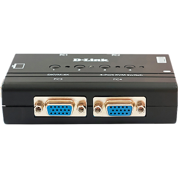 D-Link DKVM-4K/B3A Коммутатор/ DKVM-4K,DKVM-4K/B 4-port KVM Switch, VGA+PS/2 ports
