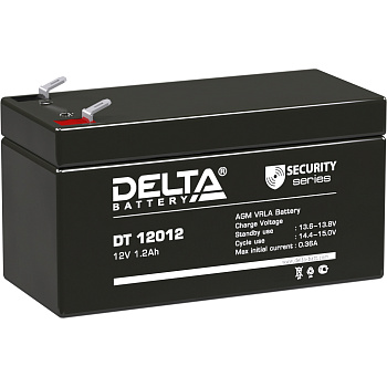 Батарея DELTA серия DT, DT 12012, напряжение 12В, емкость 1.2Ач (разряд 20 часов),  макс. ток разряд