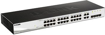 D-Link DGS-1210-28/FL1A Коммутатор/ DGS-1210-28/FL Managed L2 Switch 24x1000Base-T, 4xCombo 1000Base