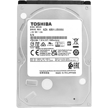HDD Toshiba SATA 4TB 2.5" 6.0 Gbit/s 15mm 5400 rpm 128Mb OFFICIAL RECERTIFIED 1 year warranty (repla