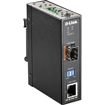 D-Link DIS-M100G-SW/A1A Трансивер/ DIS-M100G-SW Industrial Media Converter 1000Base-T to 1000Base-X 