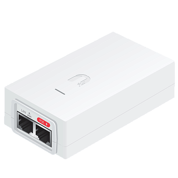 Ubiquiti POE-48-24W-WH Инжектор/ Ubiquiti POE-48-24W-WH, 48V, 24W (0.5A) passive Power over Ethernet