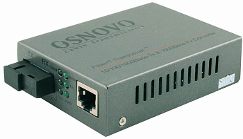 OSNOVO OMC-1000-11S5b Медиаконвертер/ OSNOVO Гигабитный медиаконвертер, по одному волокну SM до 20 к