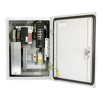 OSNOVO OS-34TB1(SW-80802-IM) Коммутатор/ Уличный Web-управляемый коммутатор с термостабилизацией и р
