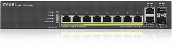 ZYXEL GS2220-10HP-EU0101F Коммутатор/ ZYXEL NebulaFlex Pro GS2220-10HP Hybrid L2 PoE+ Switch, 19 "ra